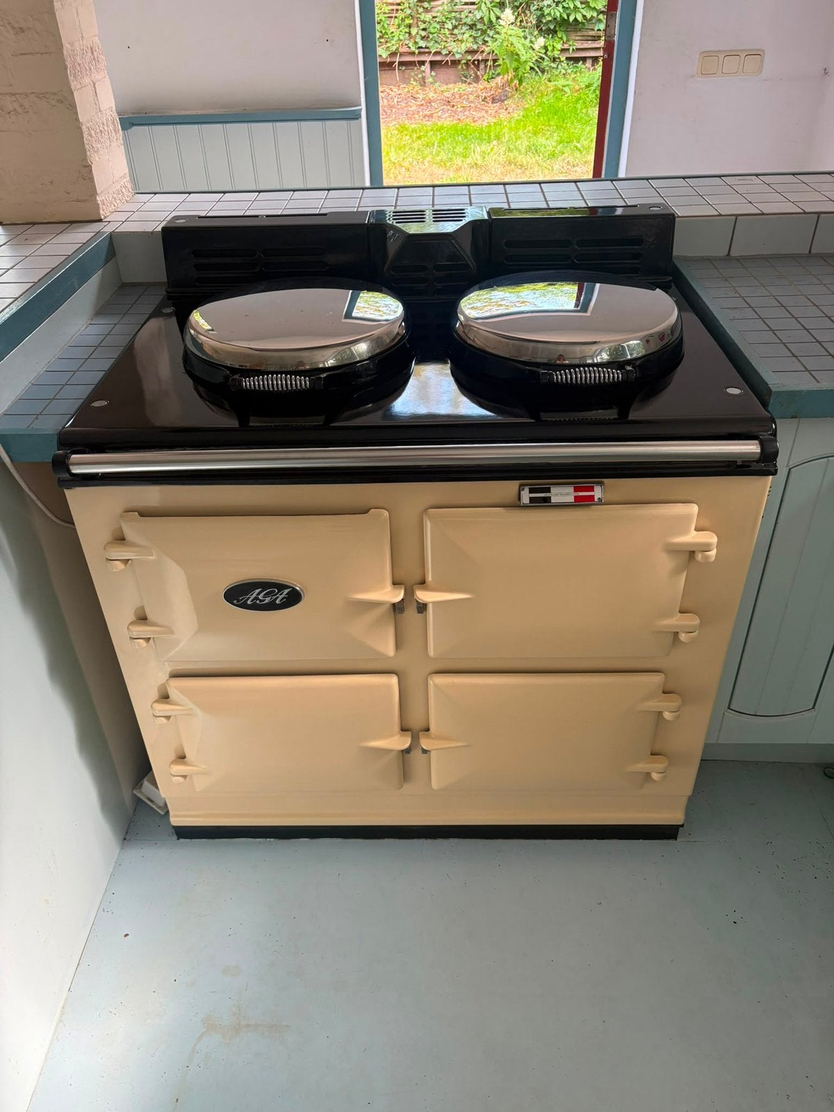 AGA oven fornuis elektrisch, Witgoed en Apparatuur, Fornuizen, Ophalen, Gebruikt, 60 cm of meer, 4 kookzones