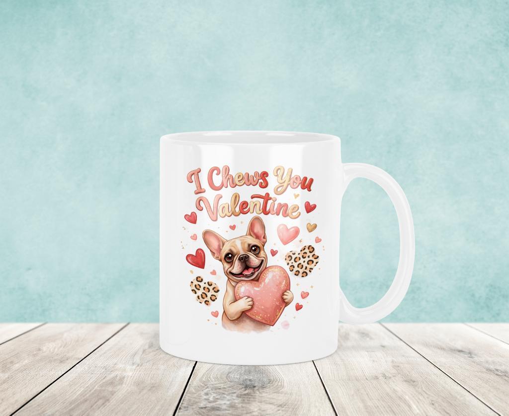 Franse Bulldog - Valentijsdag mok, Verzenden, Keramiek, Nieuw, Overige stijlen