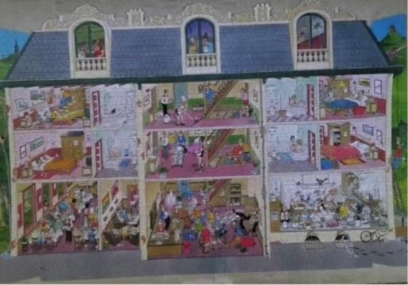 Jan van Haasteren shaped puzzel 'hotel' 1500 stukjes, Ophalen, Meer dan 1500 stukjes, Zo goed als nieuw, Legpuzzel