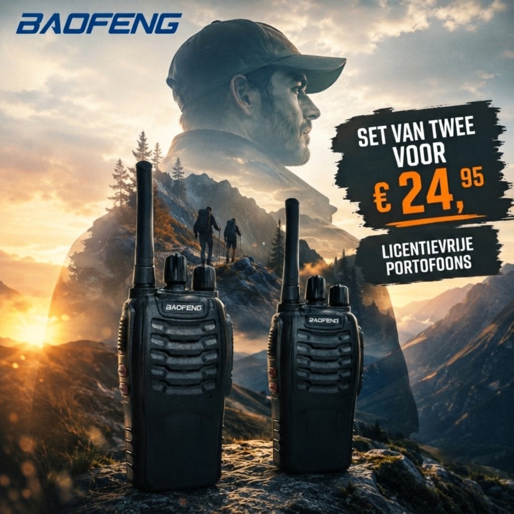 2 nieuwe Baofeng portofoons set., Telecommunicatie, Nieuw, Ophalen of Verzenden, Portofoon of Walkie-talkie, Met broekklem