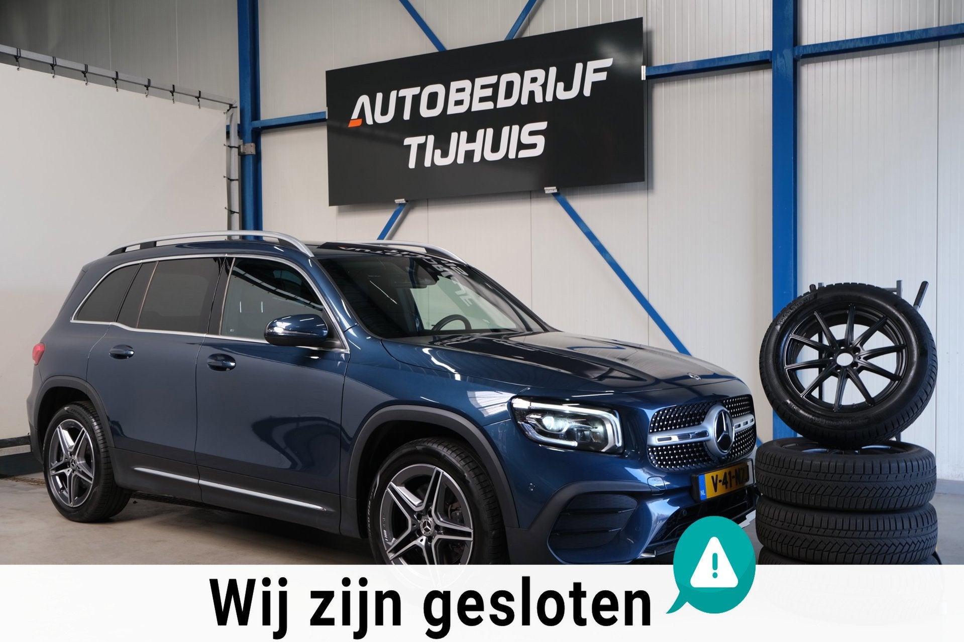 Mercedes-Benz GLE 220 D 4MATIC AMG > Grijs kenteken < Airco,, Auto's, Automaat, Gebruikt, Blauw, Bedrijf