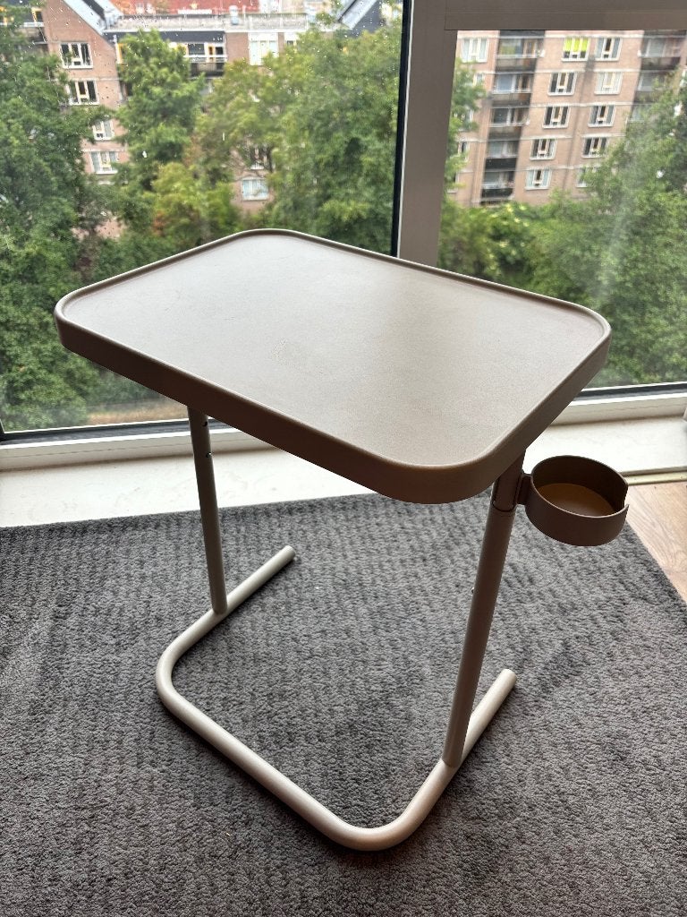 BJÖRKÅSEN Laptophouder, beige Laptop desk, Ophalen of Verzenden, Gebruikt, In hoogte verstelbaar