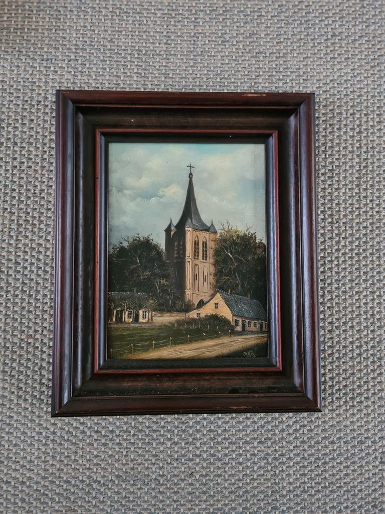 Schilderij. 28cm 34cm de lijst, Ophalen of Verzenden