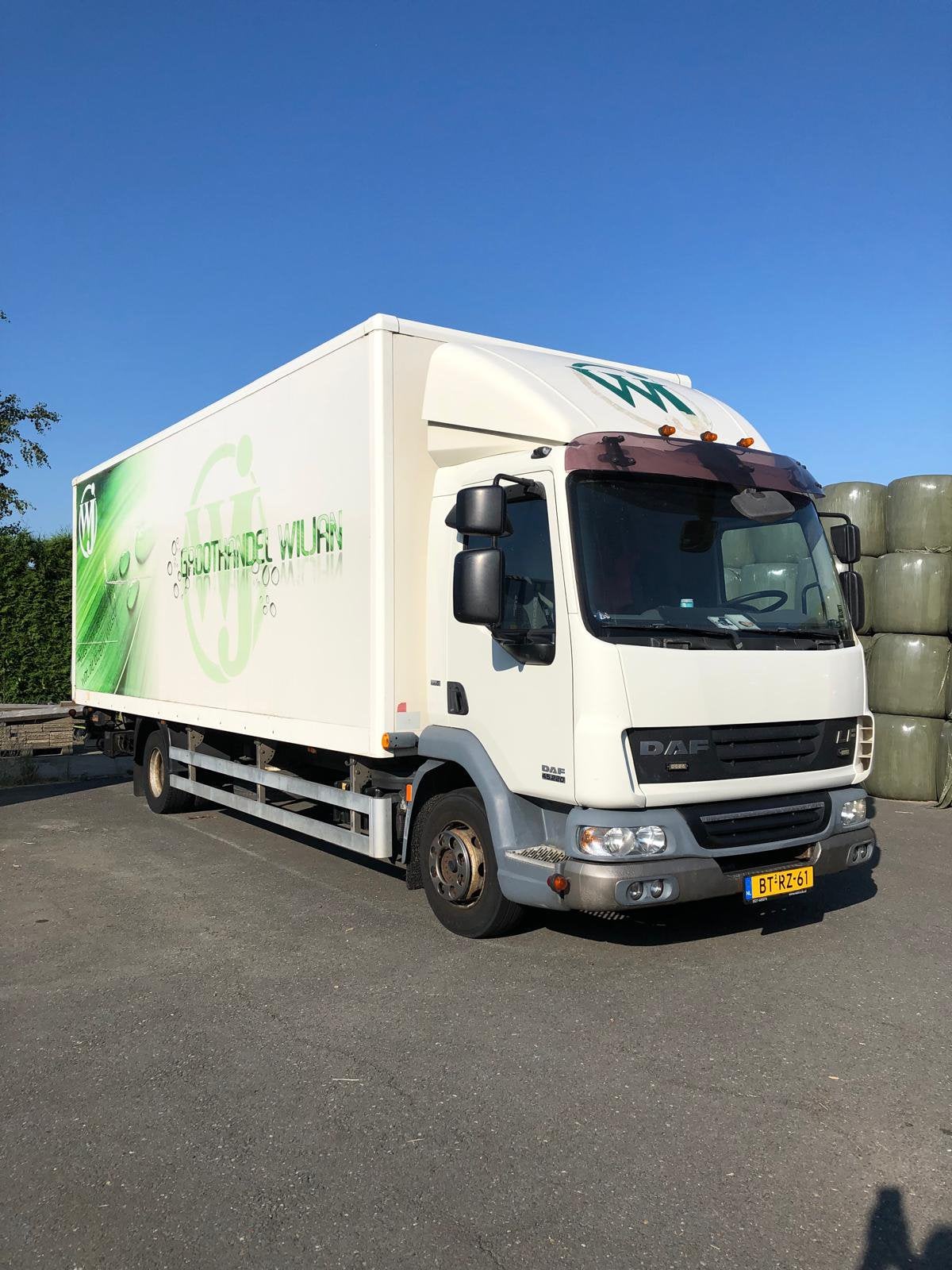 DAF bakwagen bouwjaar 2008 APK tot 20 APRIL 2027, Auto's, Euro 5, Wit, Bedrijf, Grijs