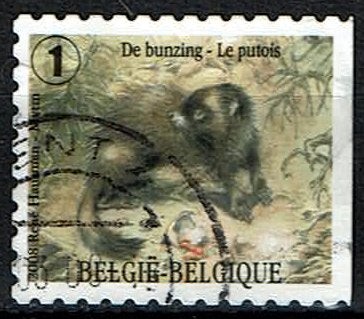 Bunzing, rechts ongetand 2008 (OBP 3839a ), Ophalen of Verzenden, Gestempeld
