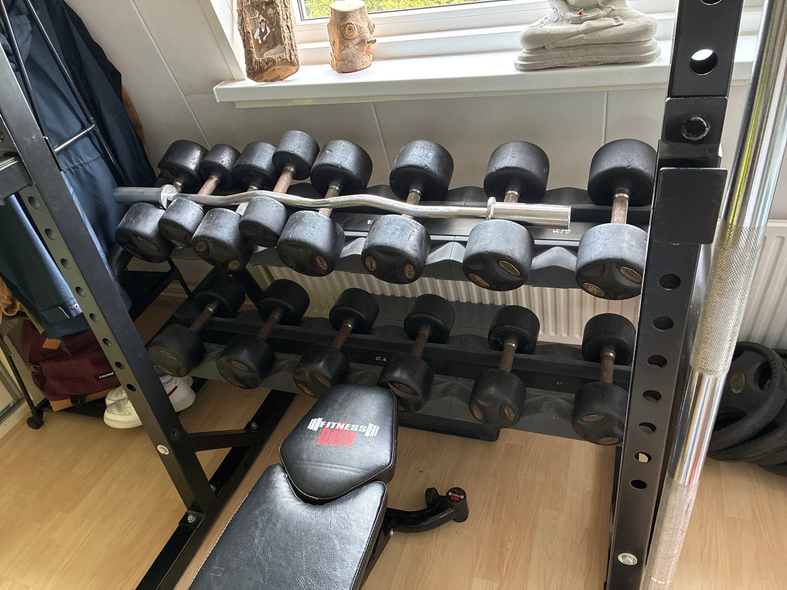 Complete Home Gym: Bench Press, Squat, Dumbbells & Bars, Ophalen, Gebruikt, Krachtstation, Armen