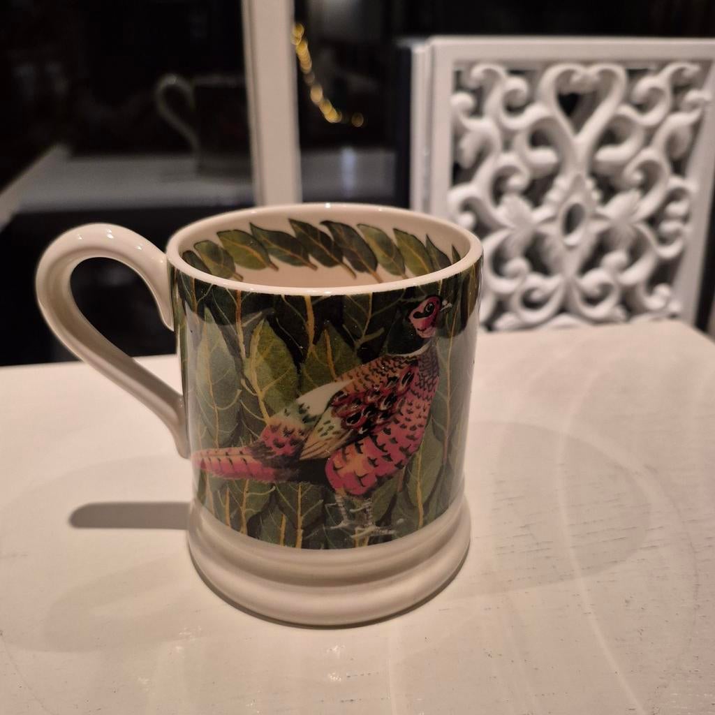 Emma Bridgewater mok 0.5 1/2pt Birds and Leaves nieuw, Nieuw, Ophalen of Verzenden, Overige stijlen, Kop(pen) en/of Schotel(s)