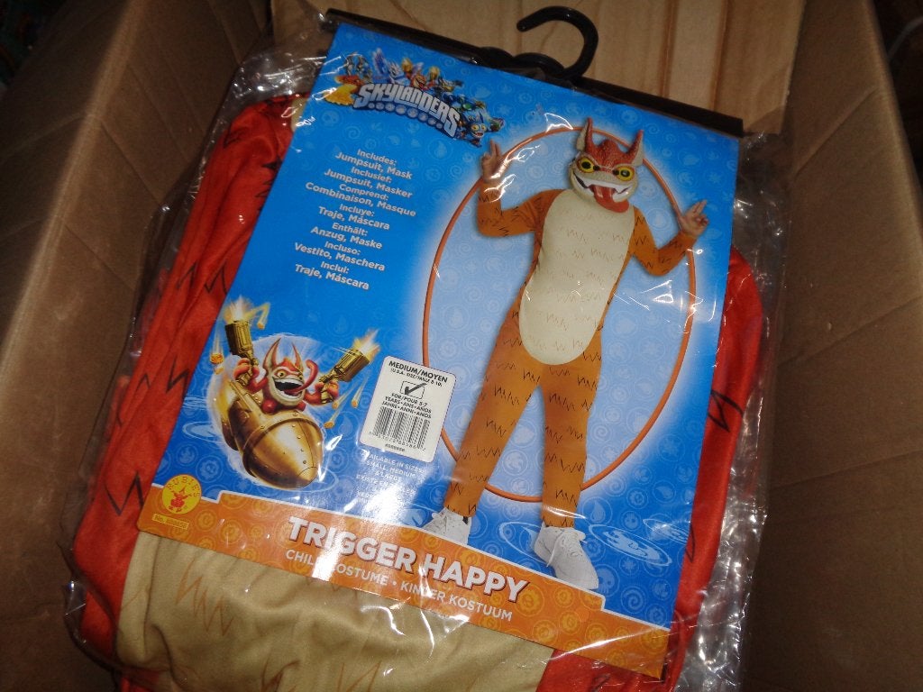PARTIJ JUMP SUIT VERKLEEDPAK SKYLANDERS 5-7 JAAR INCL MASKER, ., Nieuw, Ophalen of Verzenden, .