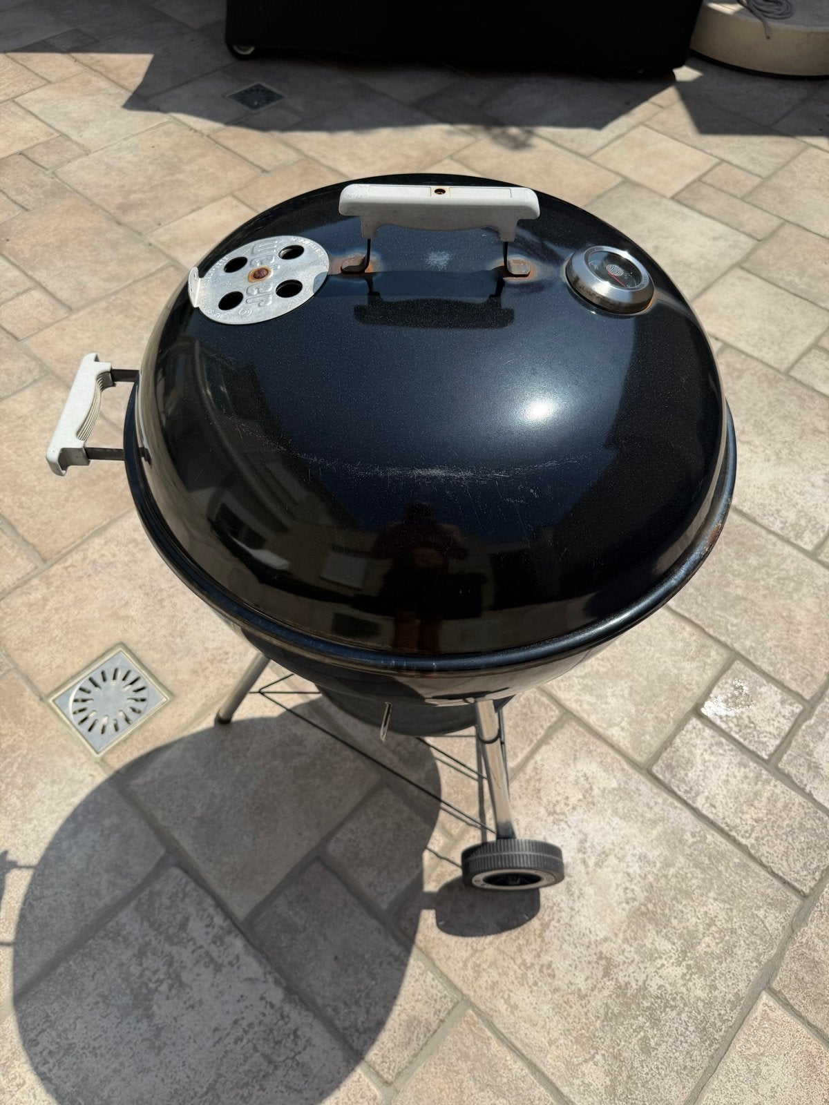 Weber Original Kettle 57cm Houtskoolbarbecue - Zwart, Tuin en Terras, Ophalen, Gebruikt