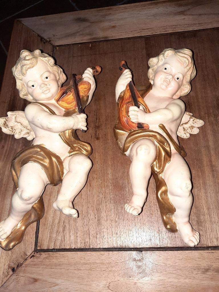 2 engelen/ cherubijn, Ophalen of Verzenden, Gebruikt, Overige typen
