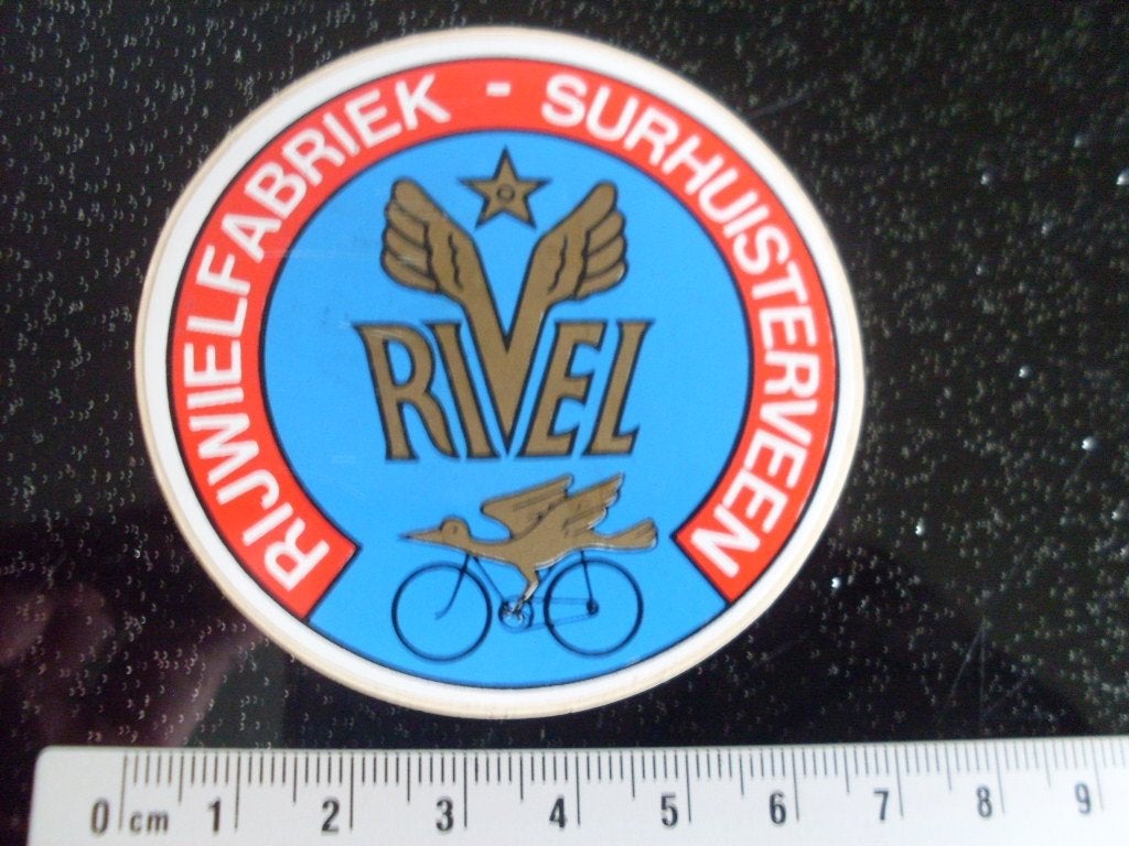 sticker rijwielfabriek surhuisterveen rivel logo fietsen, Verzenden, Zo goed als nieuw, Merk