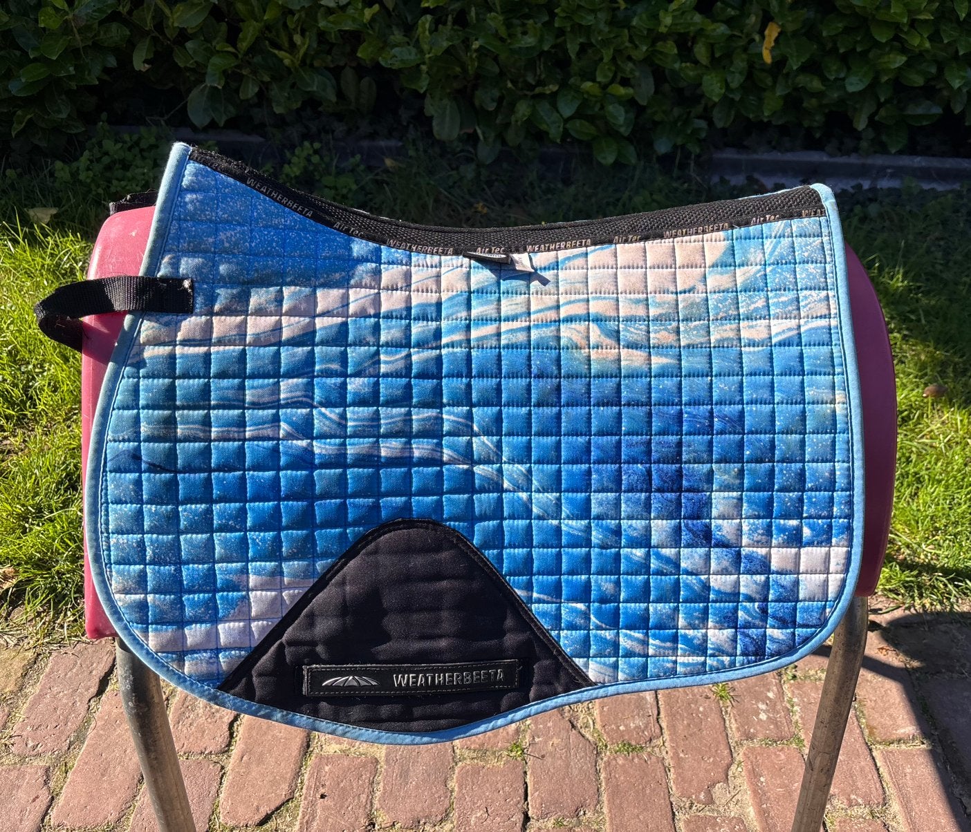 Weatherbeeta Prime Marble Jump Saddle Pad Blue Swirl, Dieren en Toebehoren, Meerkleurig, Overige merken, Ophalen of Verzenden