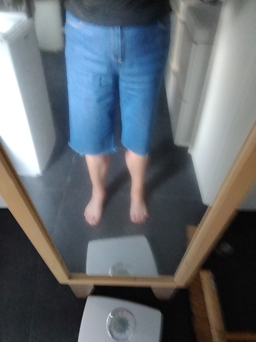 Knie spijkerbroek van burton of London maat 42, Blauw, Burton of London, Ophalen of Verzenden, W33 - W36 (confectie 42/44)