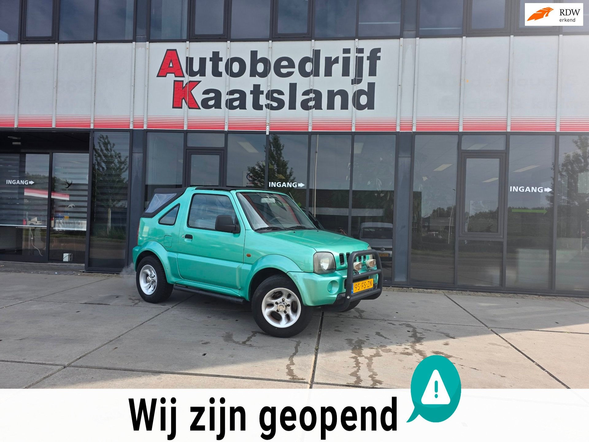 Suzuki Jimny 1.3 JLX Cabrio - 4x4 - NIEUWE APK, Auto's, Euro 2, Stof, Zwart, 4 cilinders