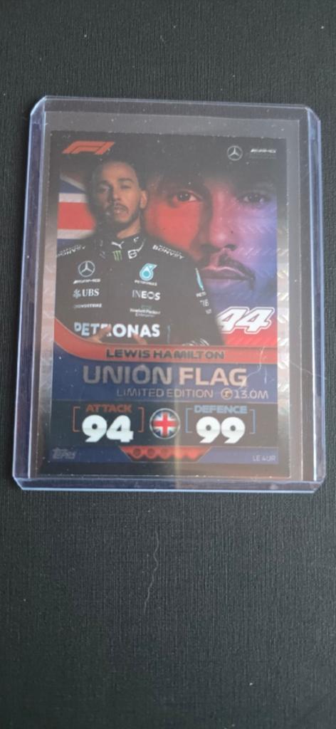 Topps Turbo Attax - lewis Hamilton union flag, Ophalen of Verzenden, Zo goed als nieuw, Formule 1