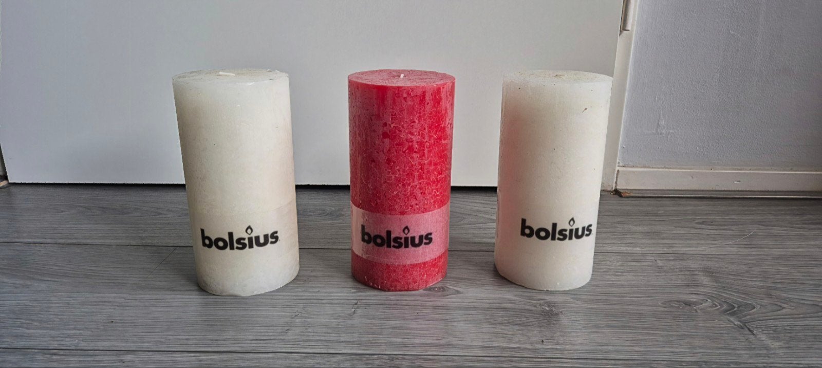 Bolsius kaarsen rood/wit, Ophalen, Meerkleurig, Overige merken, Kaars