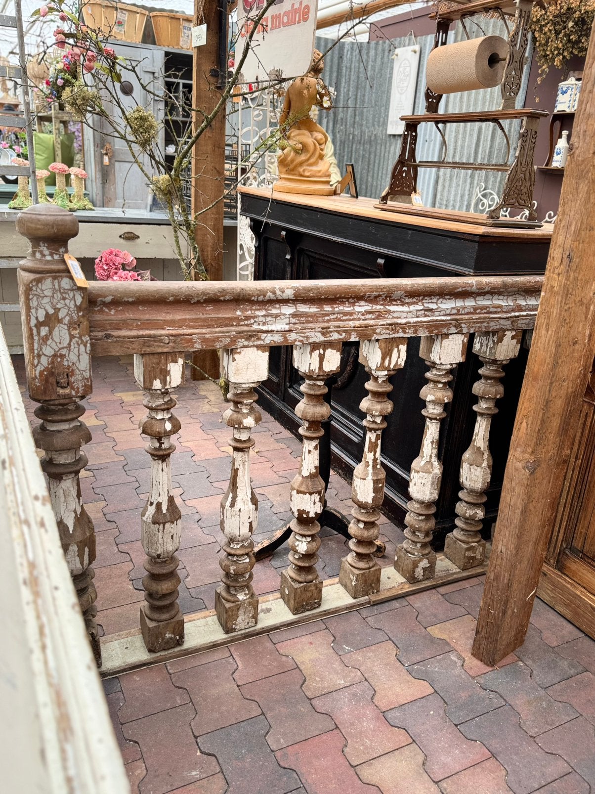 Ballustrade, massiefeikenhout,bouwmateriaal,decoratief 1.97, Ophalen