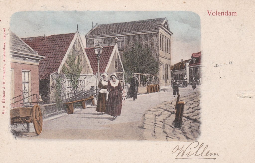 volendam volk en handkarren 1916, Ophalen of Verzenden, Voor 1920, Noord-Brabant
