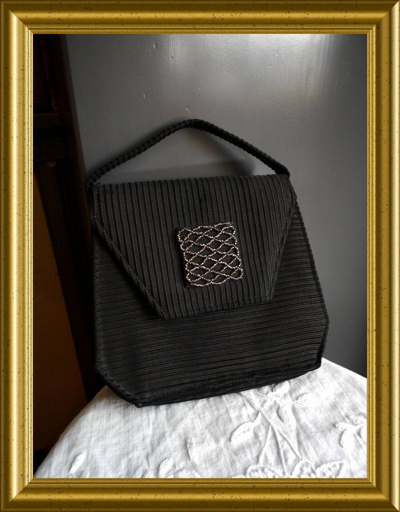 Oud zwart tasje, Ophalen of Verzenden
