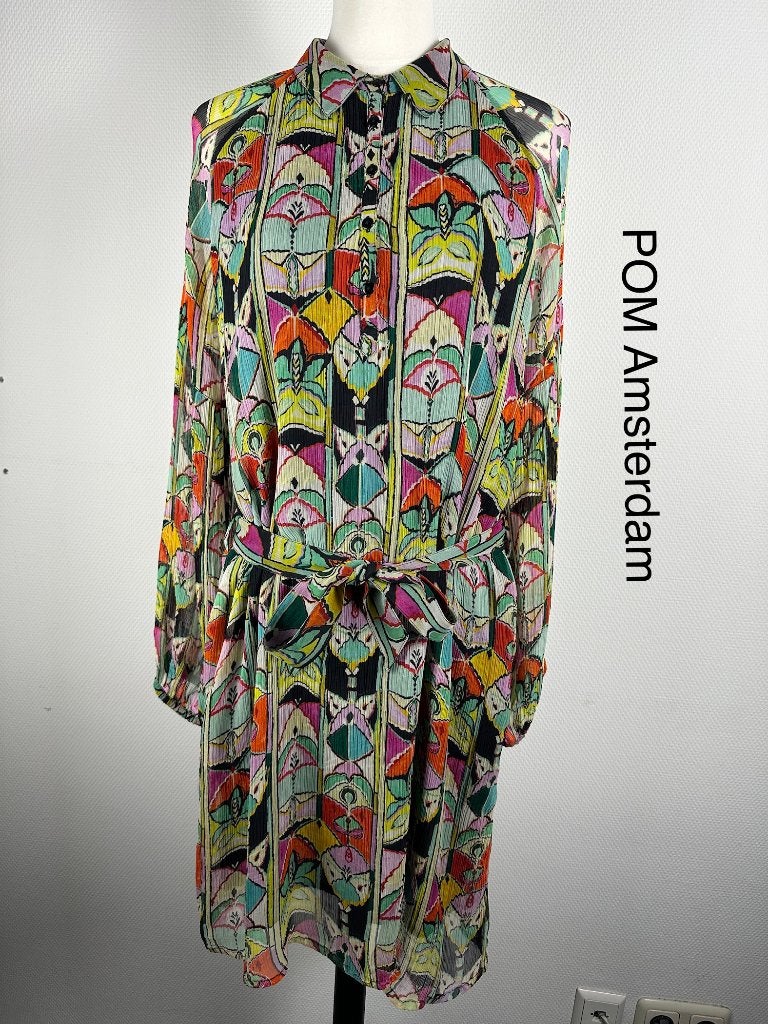 POM Amsterdam Jurk  (mt: 40) 19,6/149, Kleding | Dames, Jurken, Maat 38/40 (M), POM Amsterdam, Blauw, POM Amsterdam