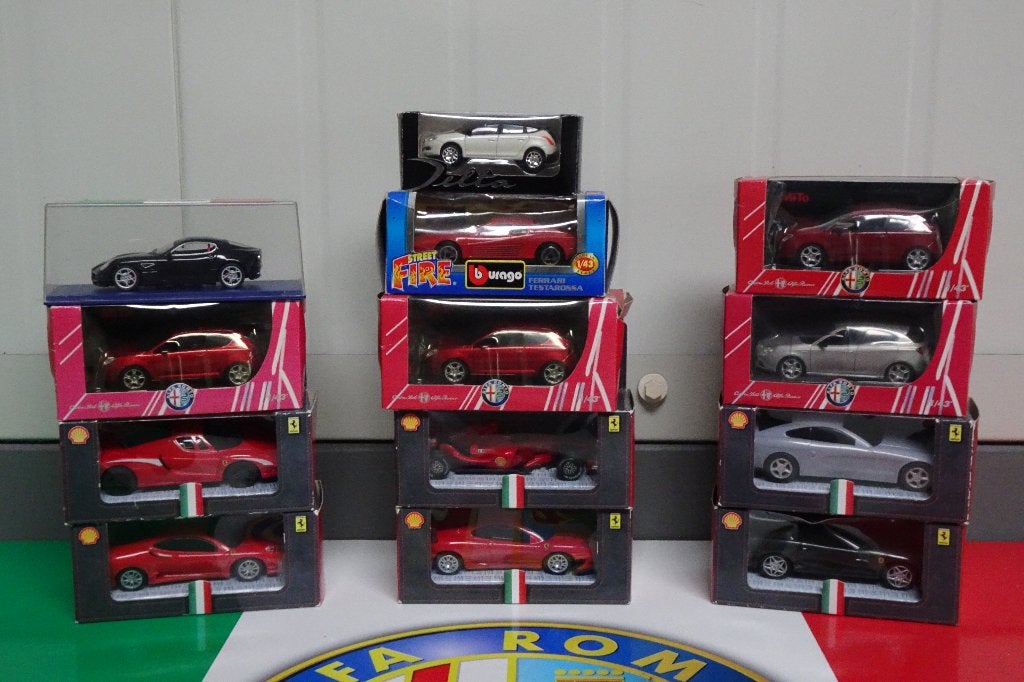 modelauto's Shell Ferrari , Alfa Romeo, Lancia 1:38 & 1:43 !, Ophalen, Zo goed als nieuw, Auto