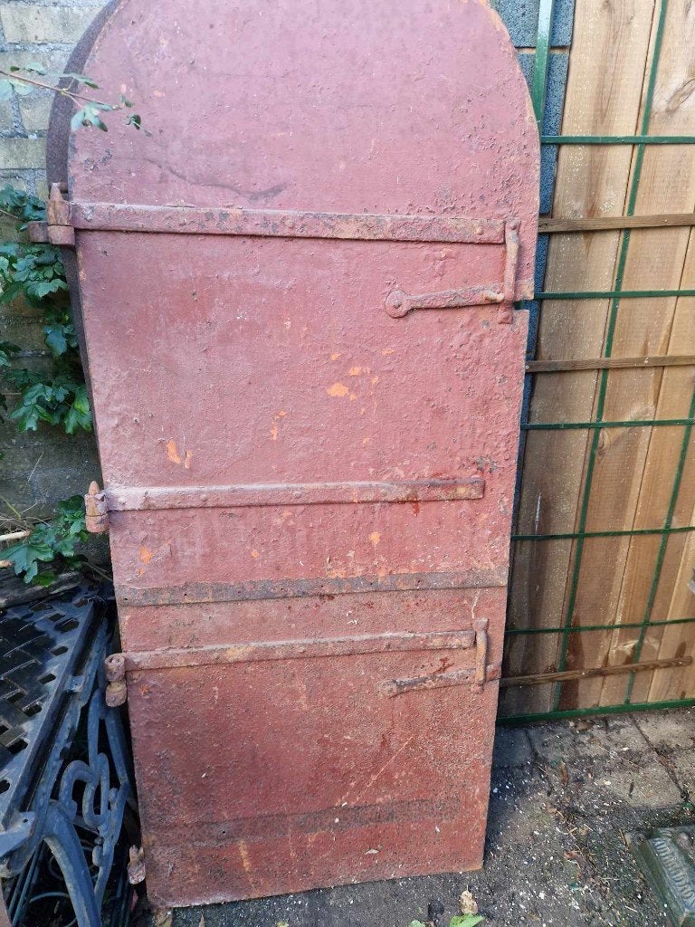 Hele oude smeedijzeren boog poort (incl. boogframe), Tuin en Terras, Ophalen, Gebruikt, Minder dan 100 cm, Draaipoort