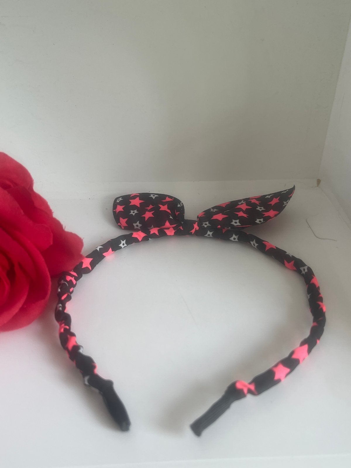 Haarband met sterrenprint en strik, Verzenden, Nieuw