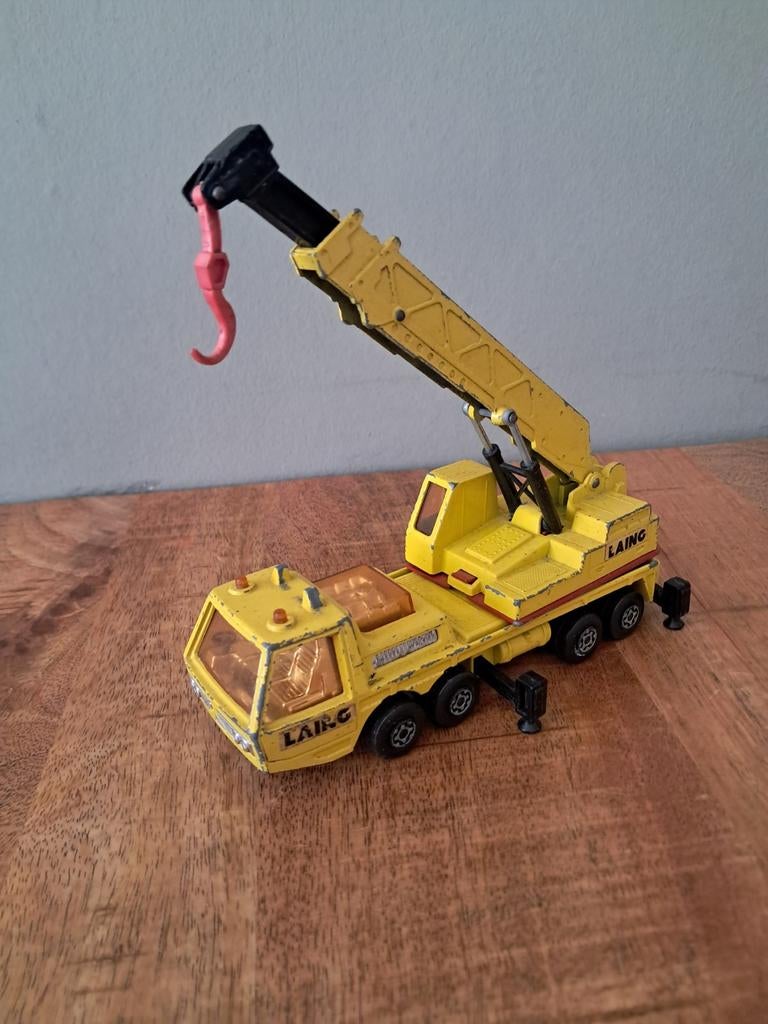 Matchbox Kraanwagen Laing - Vintage Speelgoed, Ophalen of Verzenden, Gebruikt, Bus of Vrachtwagen