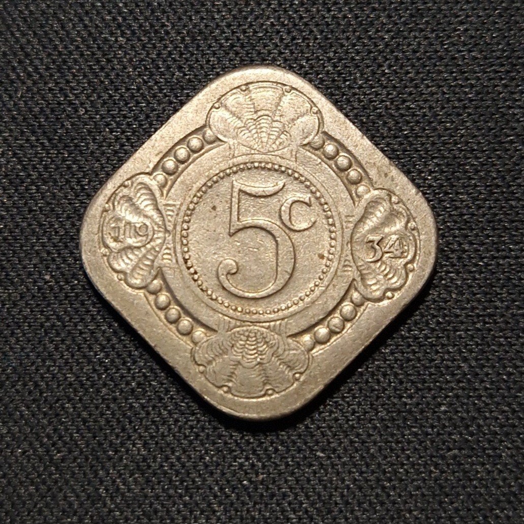 5 cent 1934, Verzenden, Koningin Wilhelmina, 5 cent, Losse munt