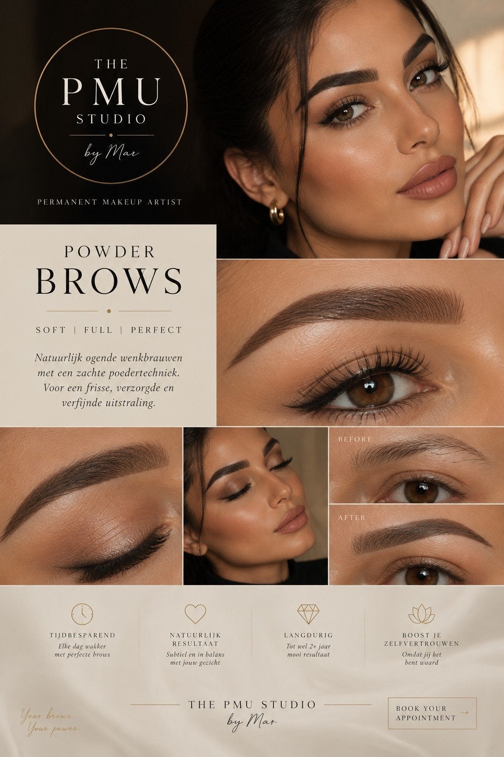 PMU Powder Brows | Natuurlijk Resultaat, Ophalen, Nieuw, Overige typen
