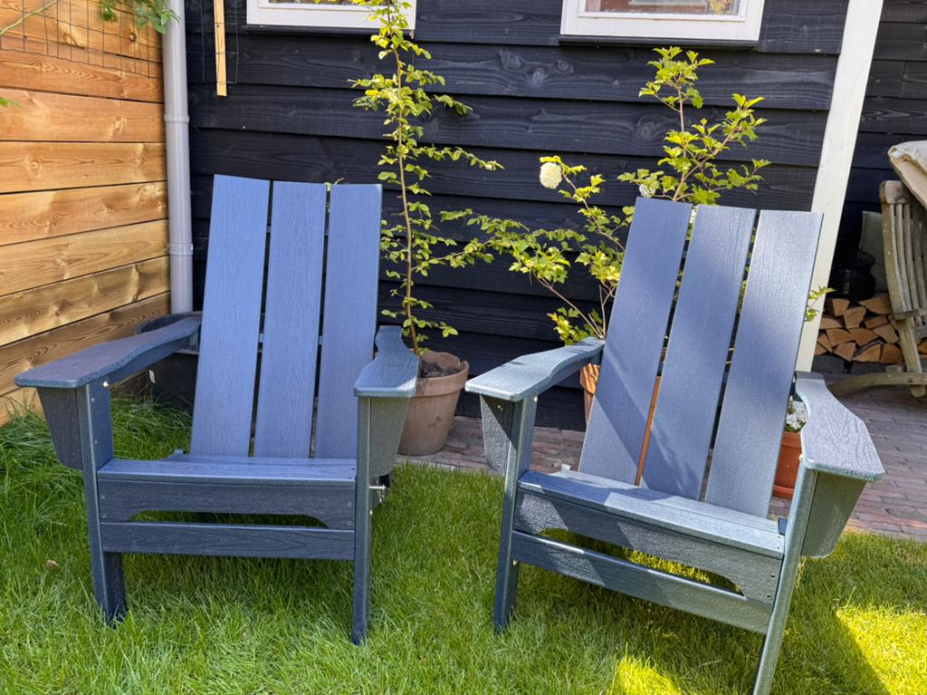 Adirondack tuinstoel 2stuks nieuw, Tuin en Terras, Tuinstoelen, Nieuw, Kunststof, Inklapbaar, Ophalen