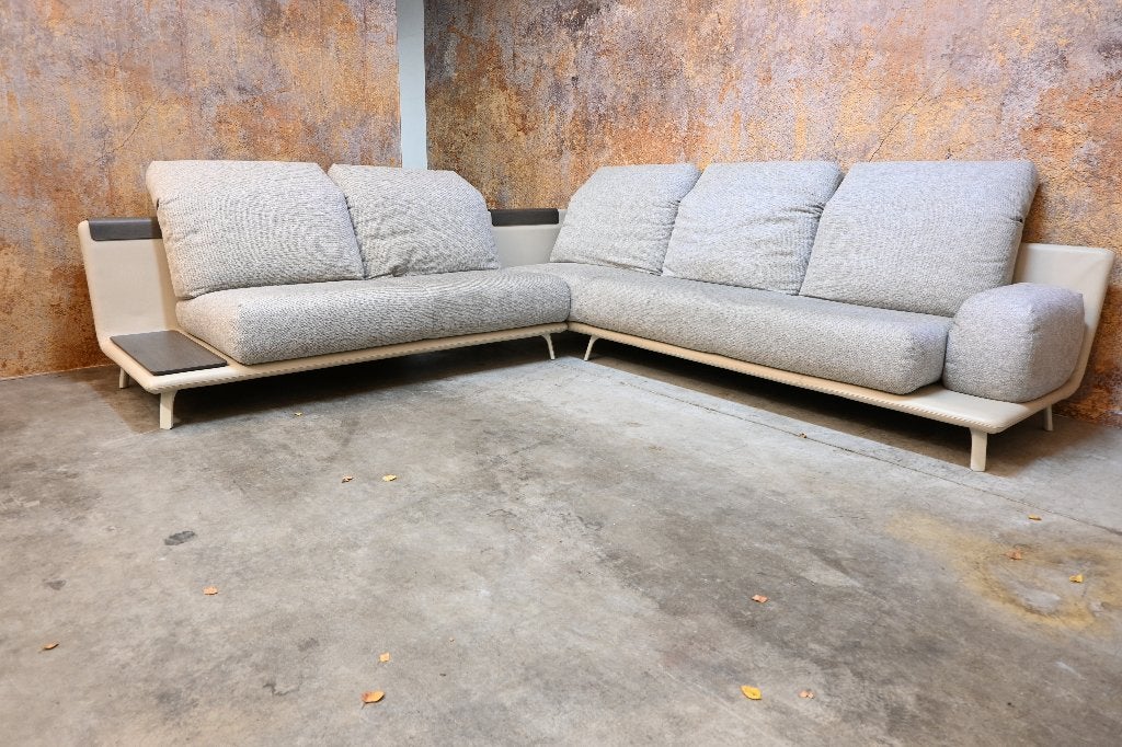 ZGANieuw fraaie stoffen Leolux Paleta design hoekbank