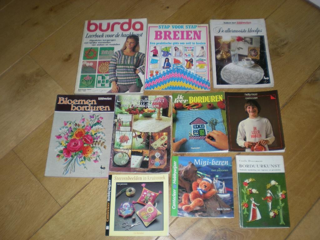10 handwerk boekjes, Ophalen of Verzenden, Gebruikt, Handborduren, Overige typen
