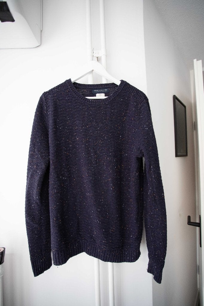 Donkerblauwe trui met wol Jack & Jones maat S, Blauw, Ophalen of Verzenden, Gedragen, Jack & Jones