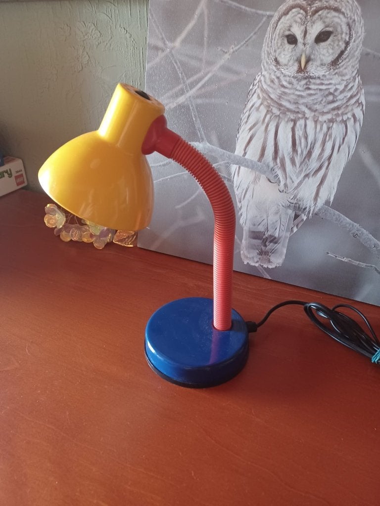 Vintage Jaren 80 Bureaulamp in Memphis Stijl, Blauw, Vintage, Verzenden, Bureaulamp