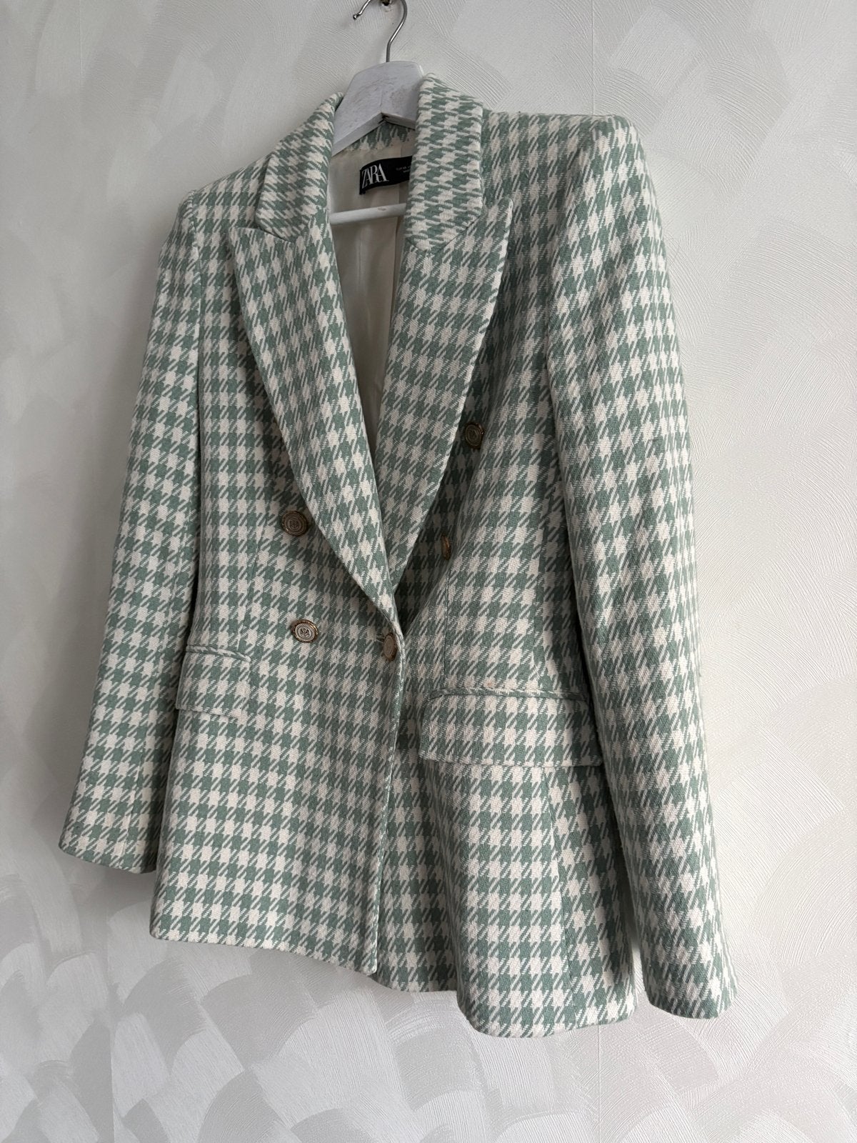 Zara Blazer - Groen/Wit Maat XS, Zara, Ophalen of Verzenden, Zo goed als nieuw, Jasje