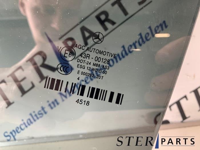 Portierruit 4Deurs links-achter van een Mercedes S-Klasse, Gebruikt, -, Ophalen of Verzenden, -