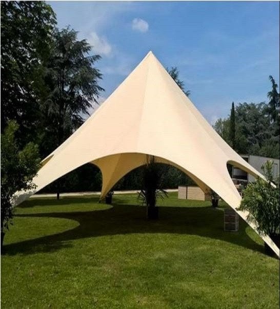 Profi Starflex-Stertent Starshade 10m. Creme, Wit Of Zwart, Ophalen of Verzenden, Nieuw, 8 meter of meer, Stertent