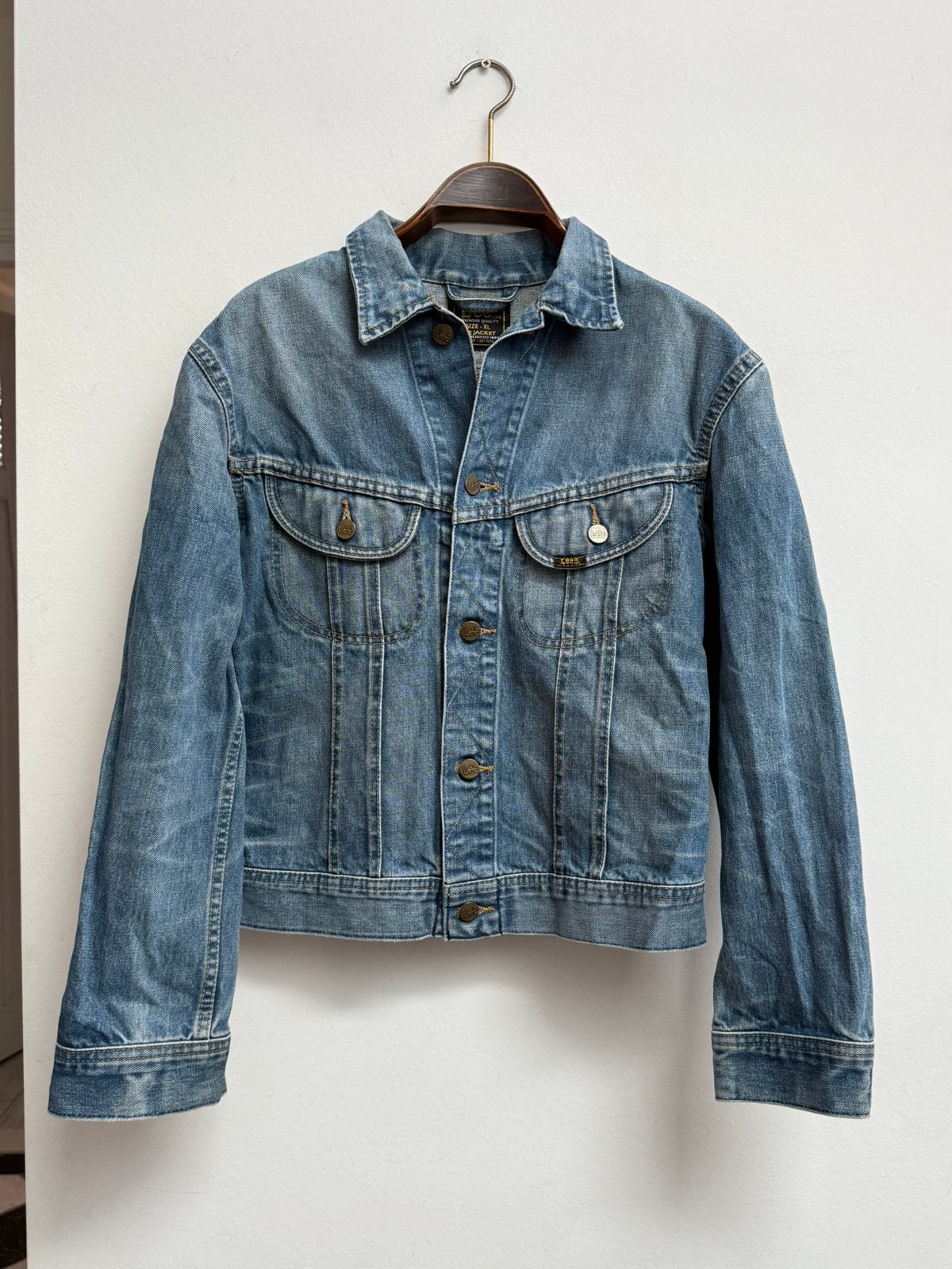 Lee Vintage jaren 70-80 Denim Trucker Jacket Maat XL, Kleding | Heren, Ophalen of Verzenden, Zo goed als nieuw, Maat 56/58 (XL)