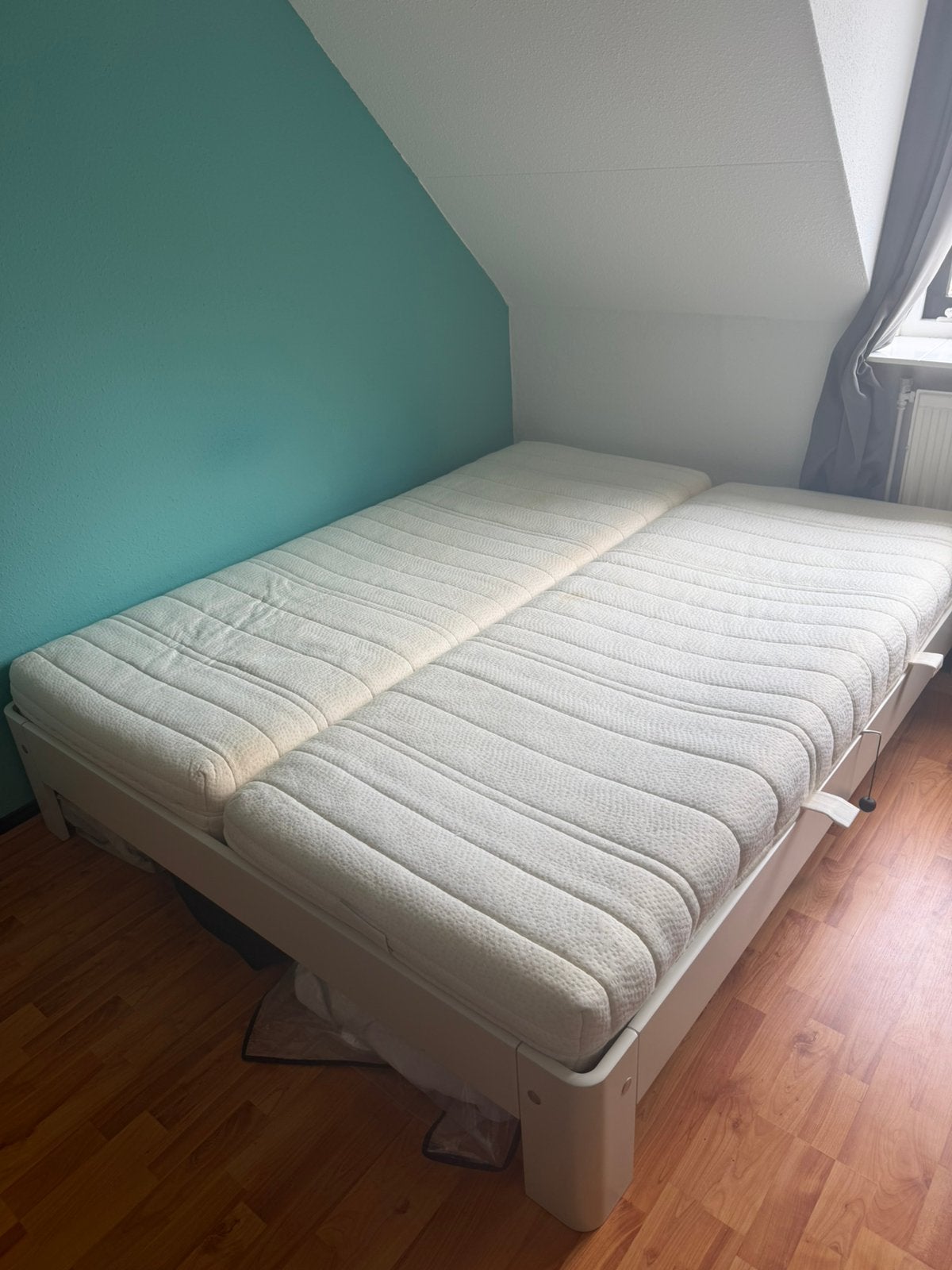 Auping bed 160x200 met matrassen, Ophalen, Overige materialen, Gebruikt, Wit