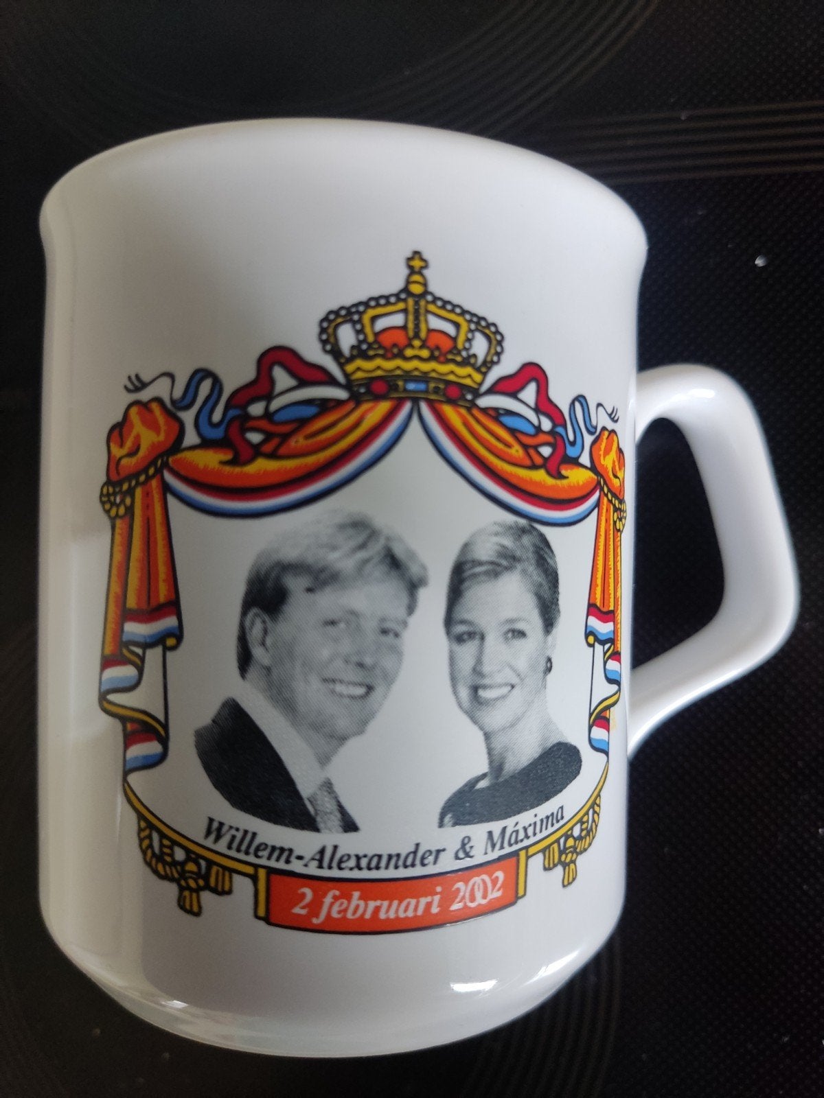 Huwelijksmok Willem-Alexander & Máxima - Gemeente Kesteren, Ophalen of Verzenden, Gebruikt, Nederland, Servies