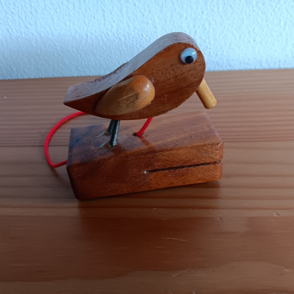 Houten vogel deurklopper hand gemaakt, Ophalen of Verzenden, Zo goed als nieuw, Bruin, Vintage