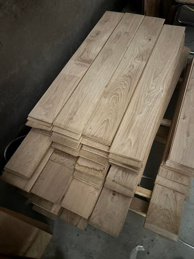 Eiken dikfineer 1300x145x4mm, Ophalen, Eiken, Nieuw, Plank