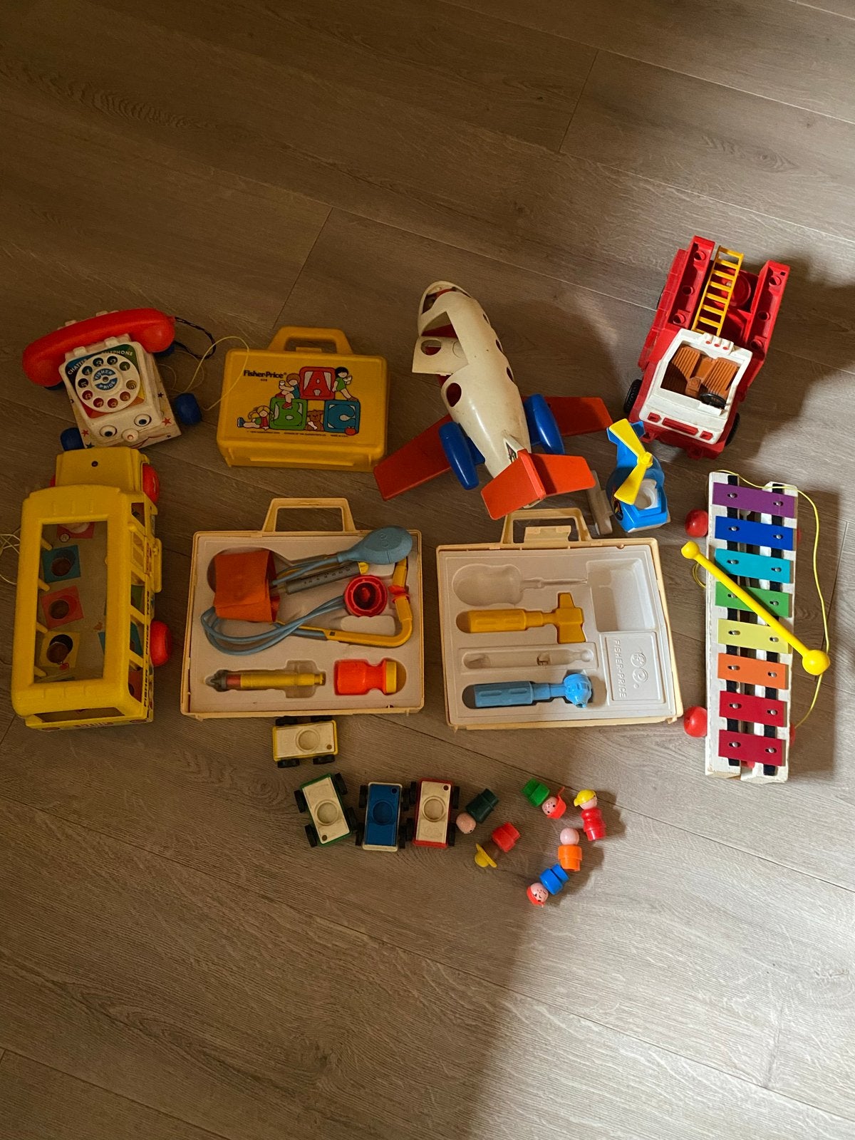 Vintage Fisher-Price Speelgoed Collectie - Jaren '70/'80, Ophalen of Verzenden, Gebruikt, Speelset, Met geluid