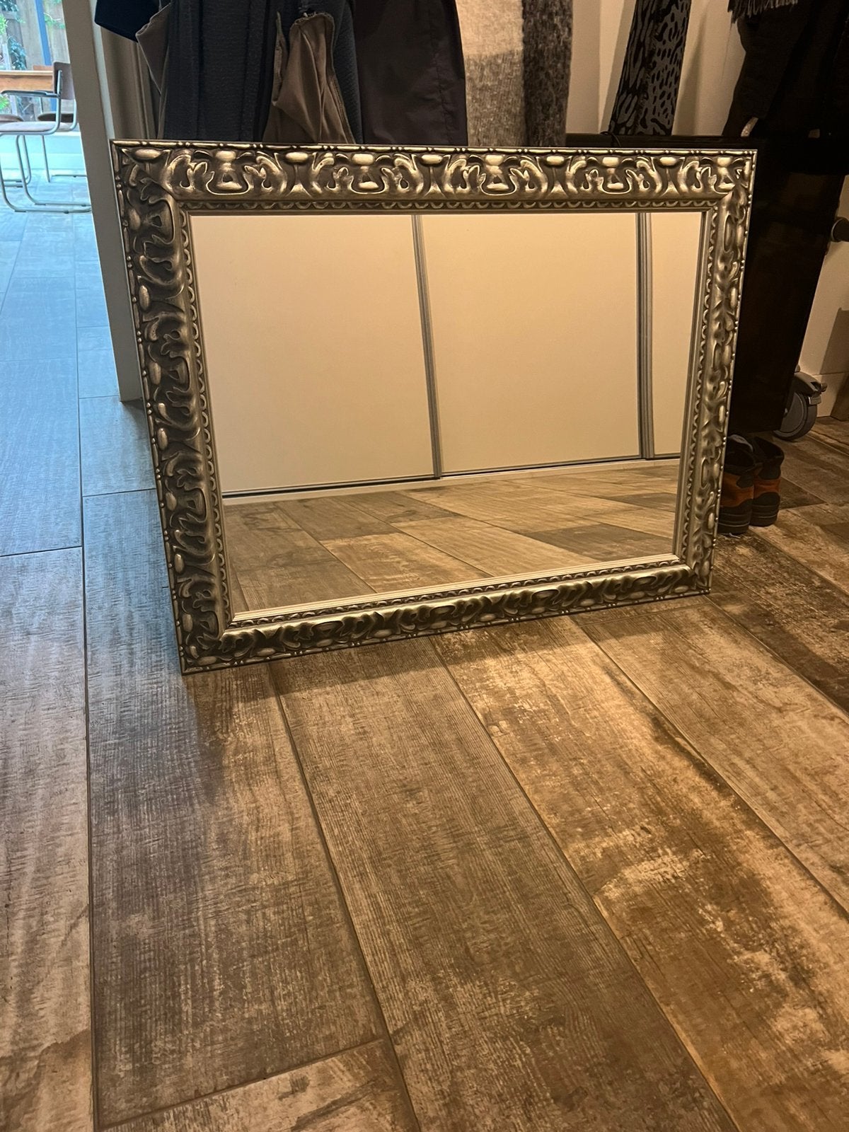 Brocante spiegel 90x70, Ophalen, Minder dan 50 cm, Gebruikt, Minder dan 100 cm