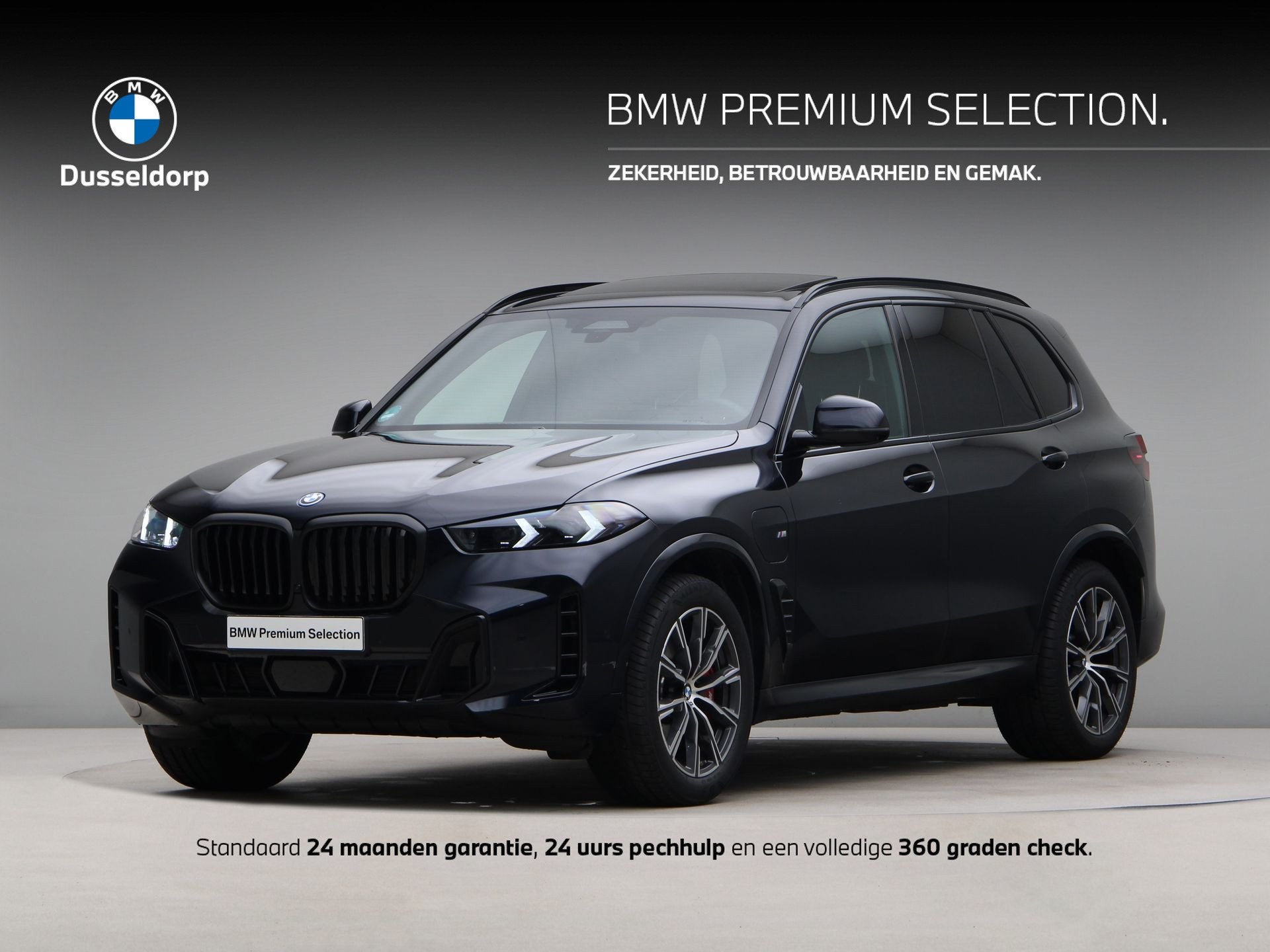BMW X5 xDrive50e (bj 2025, automaat), Auto's, Gebruikt, Met garantie (alle), Overige brandstoffen, Zwart