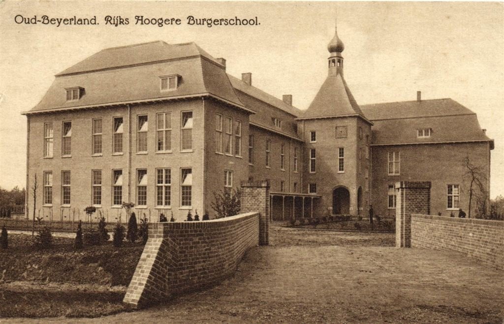 Oud-Beyerland. Rijks Hoogere Burgerschool. - 1920 gelopen, Verzenden, 1920 tot 1940, Gelopen, Zuid-Holland