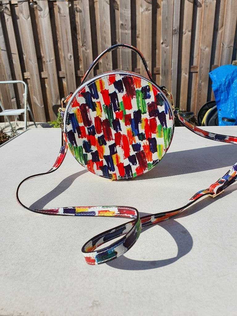Anna Signature ronde crossbody kunstprint Borse in Pelle, Ophalen of Verzenden, Schoudertasje