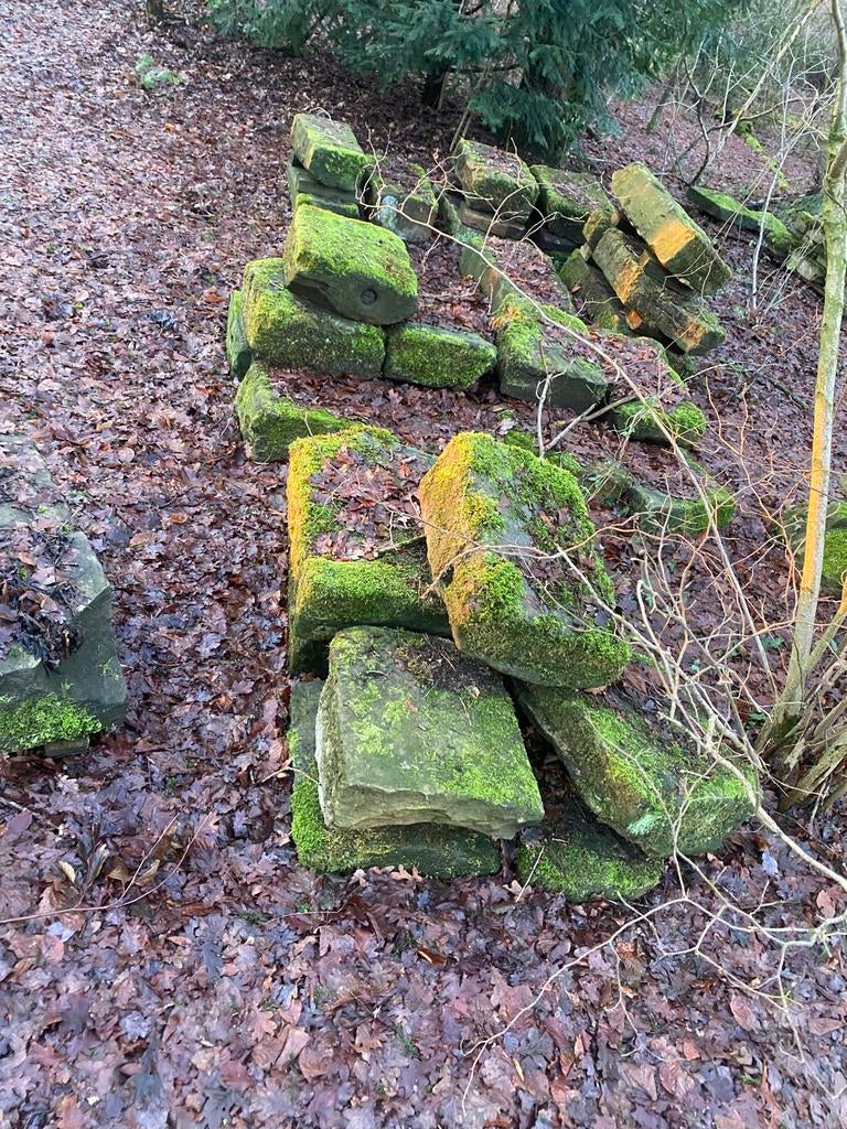 Bentheimer Zandsteen blokken, Tuin en Terras, Ophalen, Gebruikt, Blok, Natuursteen