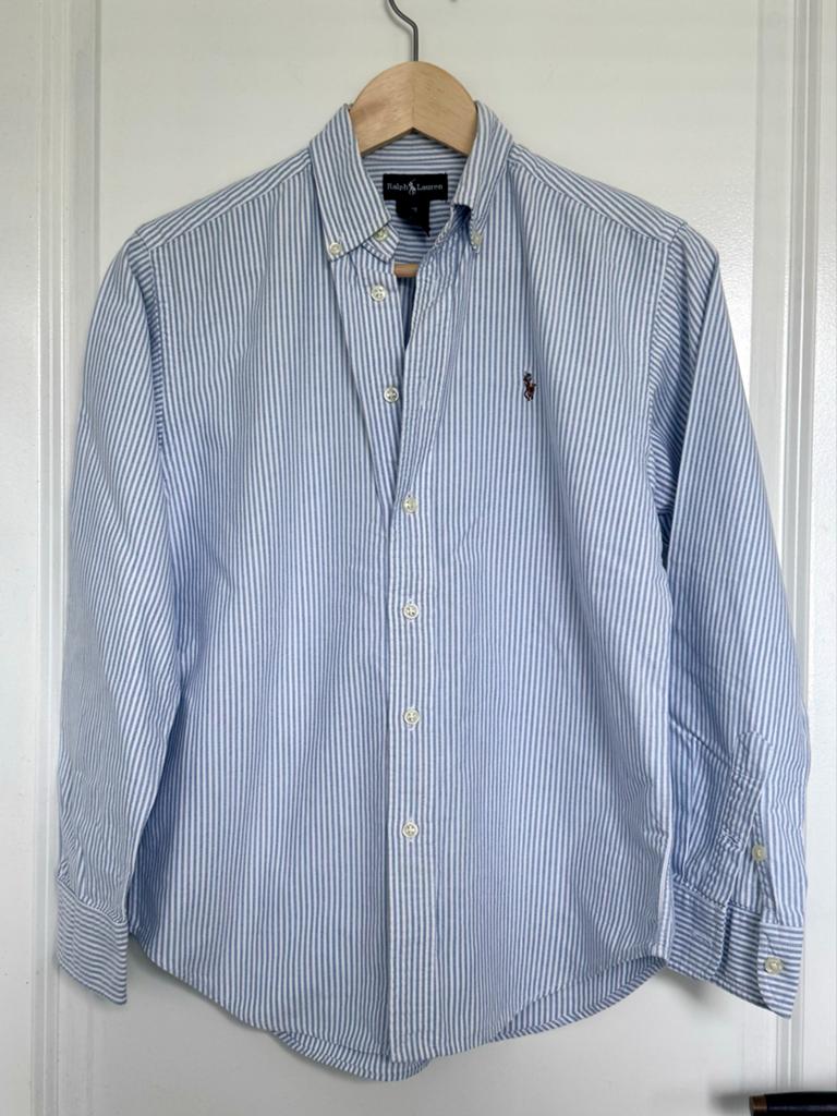 Ralph Lauren Oxford overhemd maat 12, Ophalen of Verzenden, Gebruikt, Jongen, Overhemd of Blouse